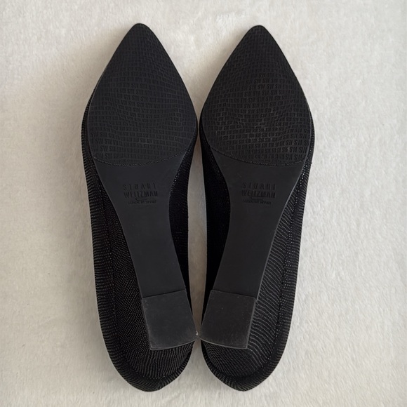Stuart Weitzman | Goosebump Metallic Dot Textured Pointed Toe Low Wedge (7.5 M) - Picture 12 of 15